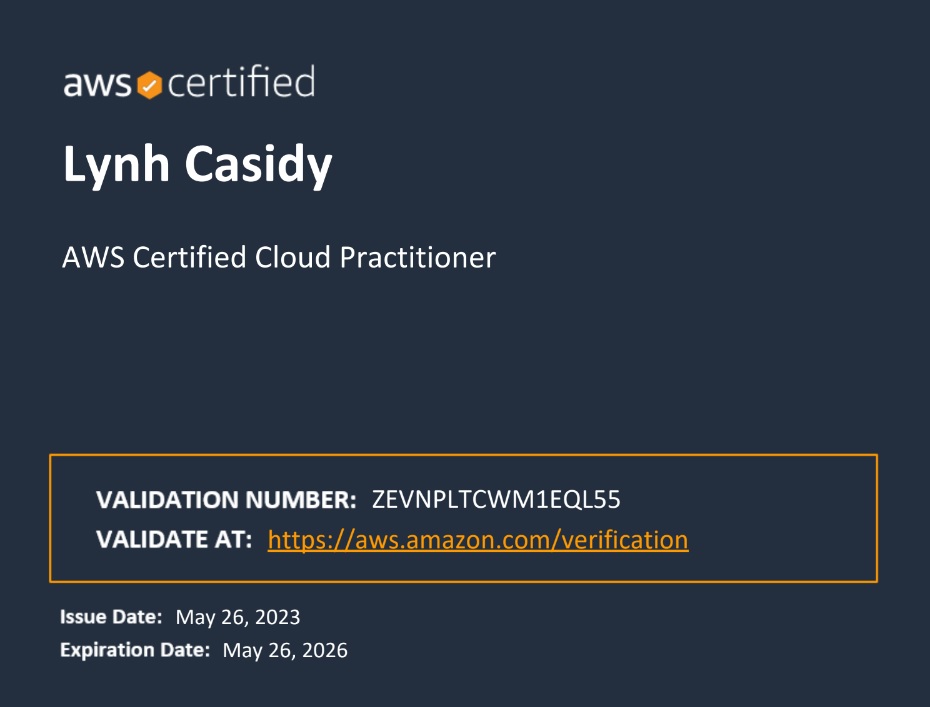 AWS Certified Cloud Practitioner Certification